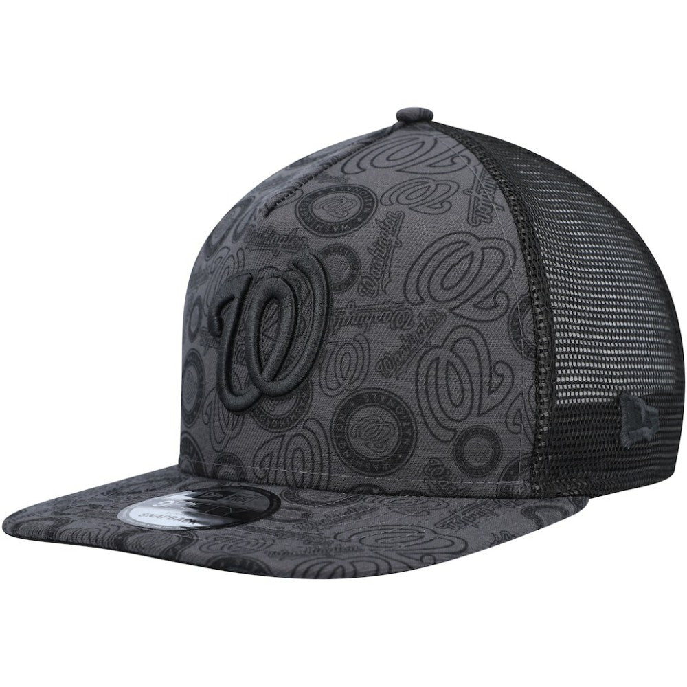Washington Nationals New Era Repeat A-Frame 9FIFTY Trucker Snapback Hat | MLB Discount