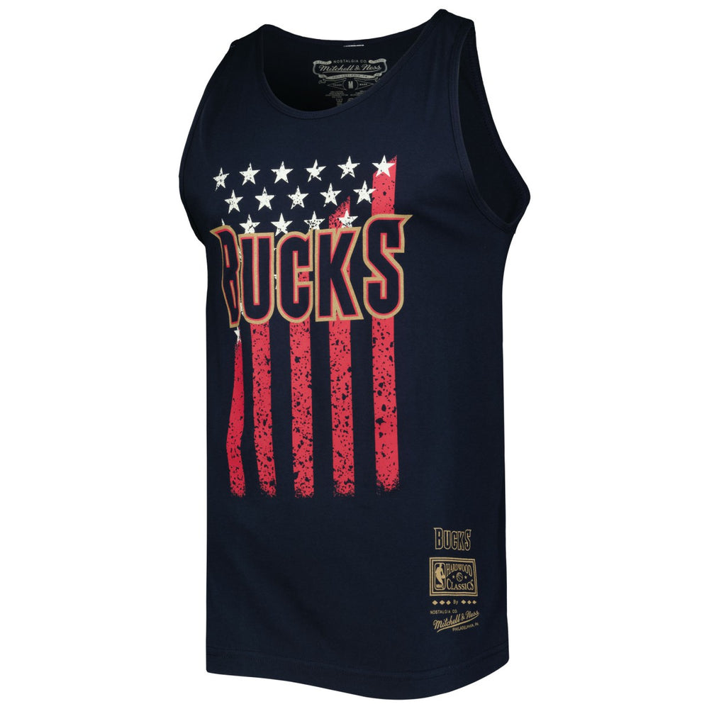 Milwaukee Bucks Hardwood Classics Americana Stars and Stripes Tank Top New