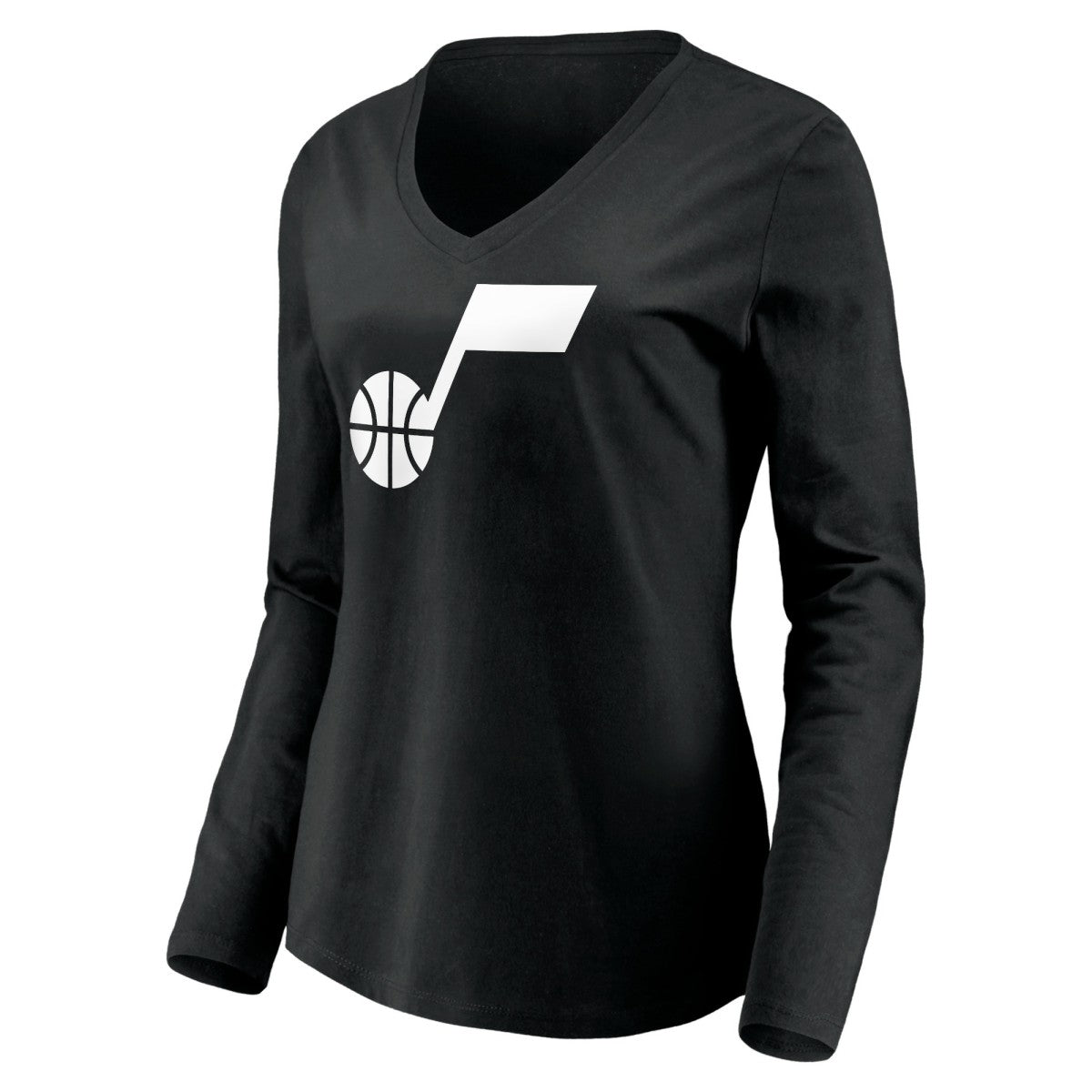 Utah Jazz Women's Primary Logo Team Long Sleeve V-Neck T-Shirt On Sale