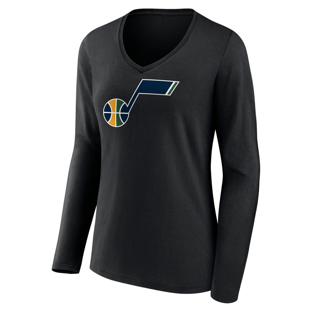 Utah Jazz Women's Primary Logo Team Long Sleeve V-Neck T-Shirt On Sale