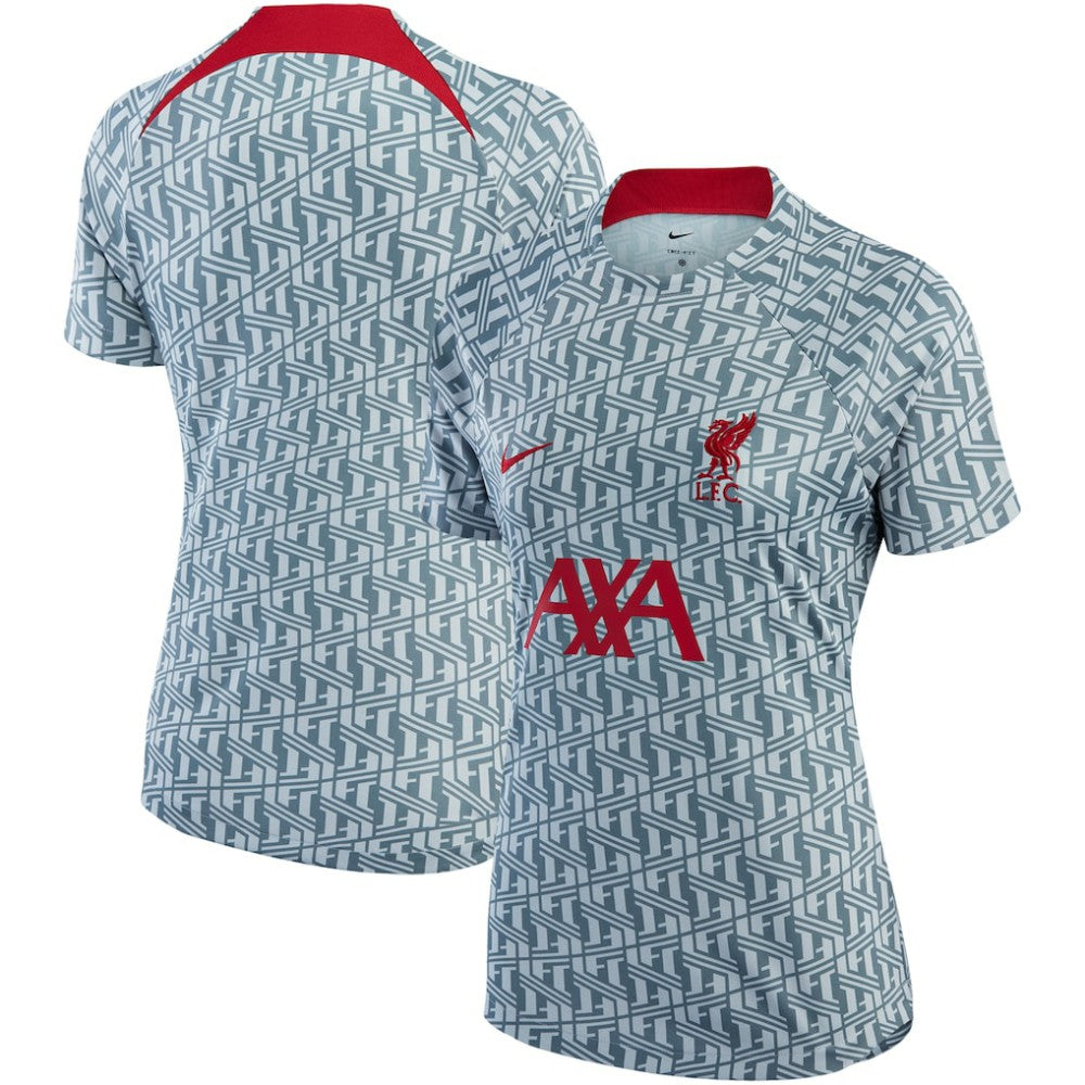 Liverpool Women's 2022/23 Pre-Match Raglan Performance Top Gray - Nike