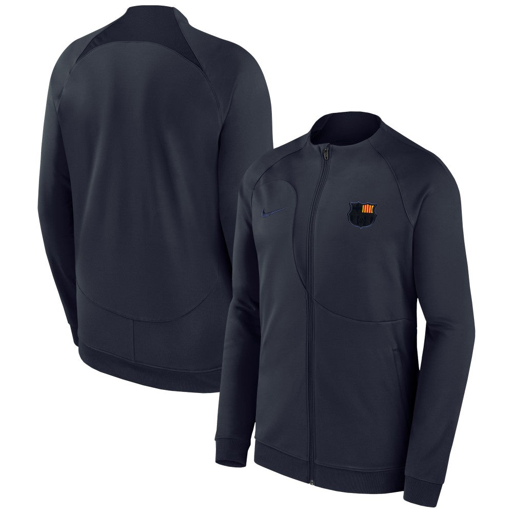 Barcelona Youth Academy Pro Anthem Raglan Performance Full-Zip Jacket Navy - Nike