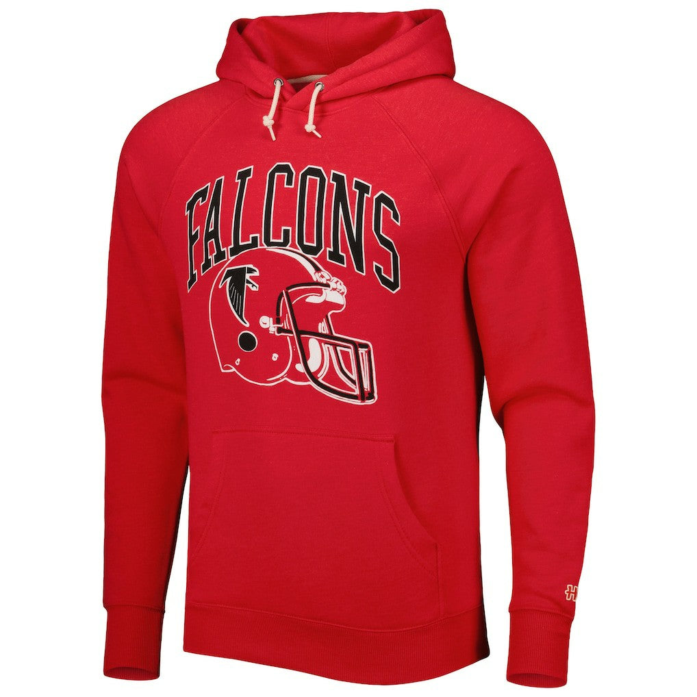Atlanta Falcons  Homage Retro Helmet Tri-Blend Raglan Pullover Hoodie