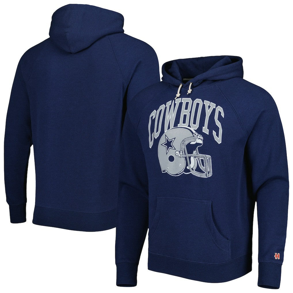 Dallas Cowboys  Homage Retro Helmet Tri-Blend Raglan Pullover Hoodie