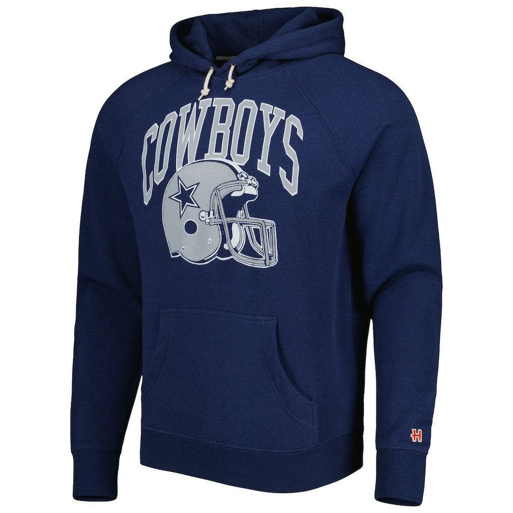 Dallas Cowboys  Homage Retro Helmet Tri-Blend Raglan Pullover Hoodie