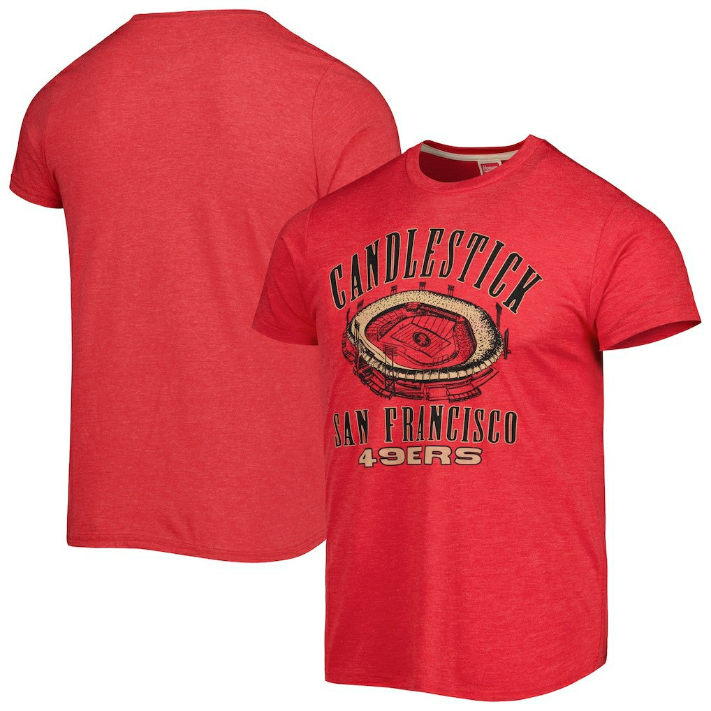 San Francisco 49ers  Homage Stadium Tri-Blend T-Shirt