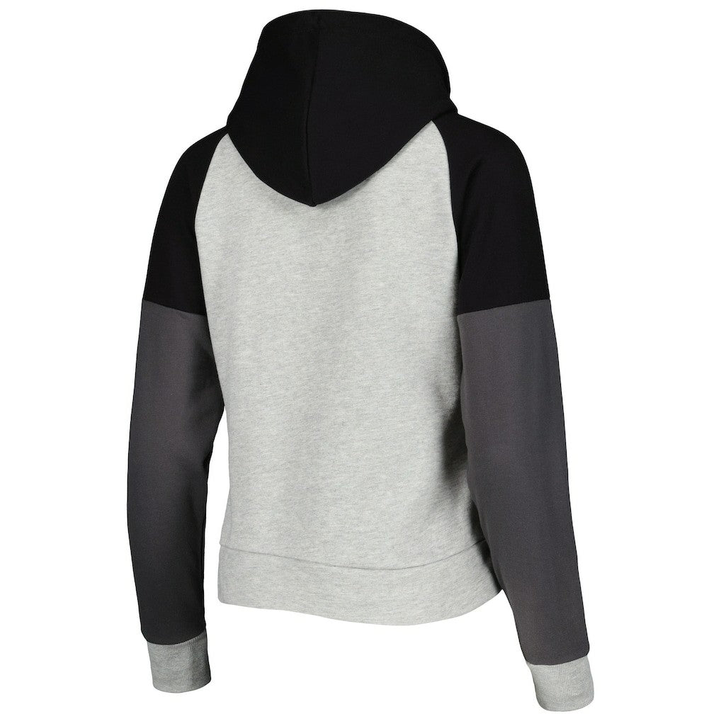 Las Vegas Raiders  Antigua Women's Lightweight Jackpot Raglan Half-Zip Pullover Hoodie
