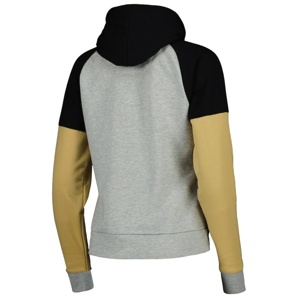 New Orleans Saints  Antigua Women's Lightweight Jackpot Raglan Half-Zip Pullover Hoodie