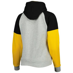 Pittsburgh Steelers  Antigua Women's Lightweight Jackpot Raglan Half-Zip Pullover Hoodie