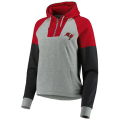 Tampa Bay Buccaneers  Antigua Women's Lightweight Jackpot Raglan Half-Zip Pullover Hoodie