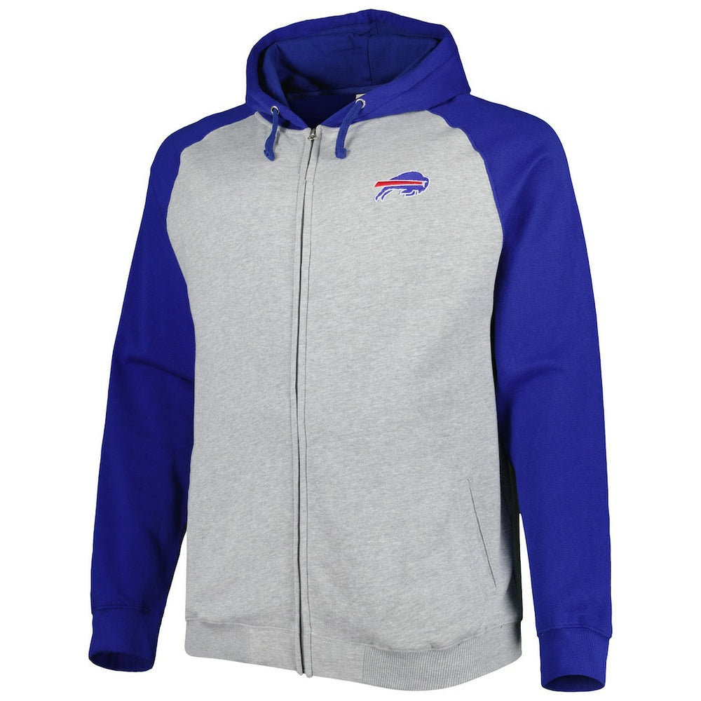 Buffalo Bills  Big & Tall Fleece Raglan Full-Zip Hoodie Jacket