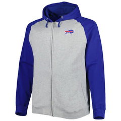 Buffalo Bills  Big & Tall Fleece Raglan Full-Zip Hoodie Jacket