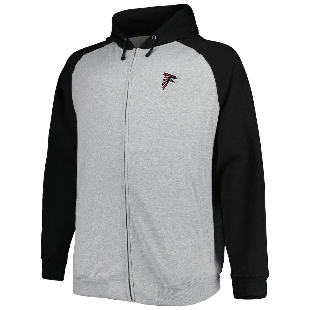 Atlanta Falcons  Big & Tall Fleece Raglan Full-Zip Hoodie Jacket