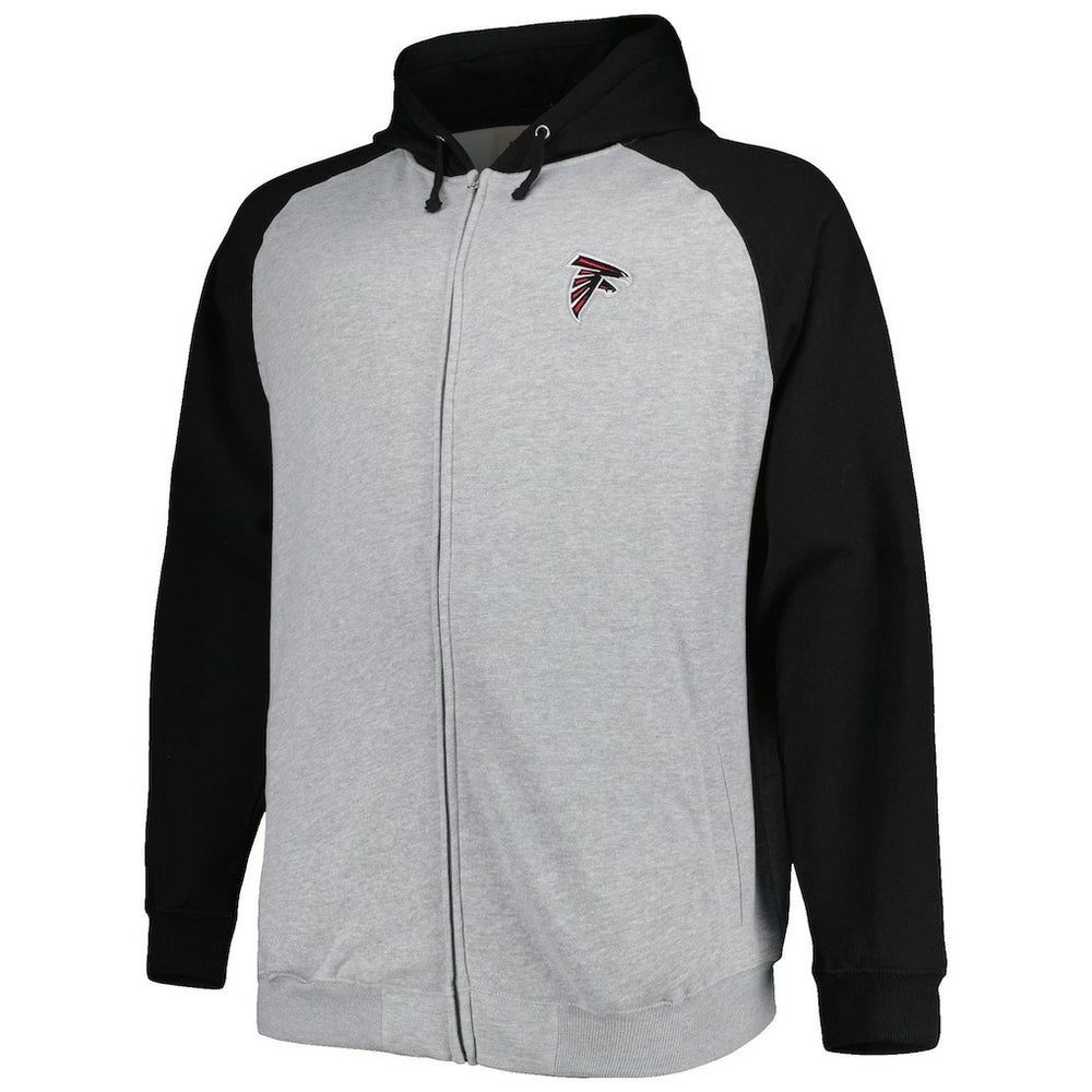 Atlanta Falcons  Big & Tall Fleece Raglan Full-Zip Hoodie Jacket