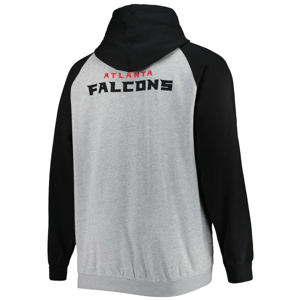 Atlanta Falcons  Big & Tall Fleece Raglan Full-Zip Hoodie Jacket