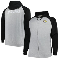 Jacksonville Jaguars  Big & Tall Fleece Raglan Full-Zip Hoodie Jacket