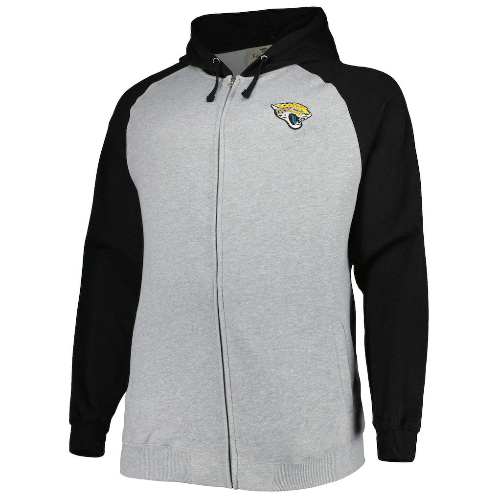 Jacksonville Jaguars  Big & Tall Fleece Raglan Full-Zip Hoodie Jacket
