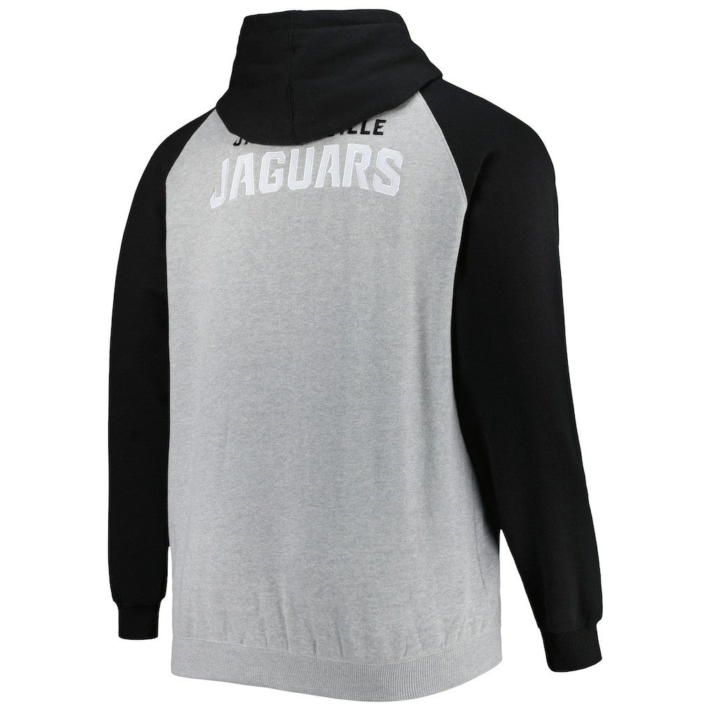Jacksonville Jaguars  Big & Tall Fleece Raglan Full-Zip Hoodie Jacket