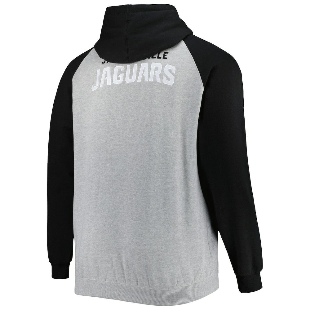 Jacksonville Jaguars  Big & Tall Fleece Raglan Full-Zip Hoodie Jacket
