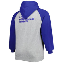 Los Angeles Rams  Big & Tall Fleece Raglan Full-Zip Hoodie Jacket