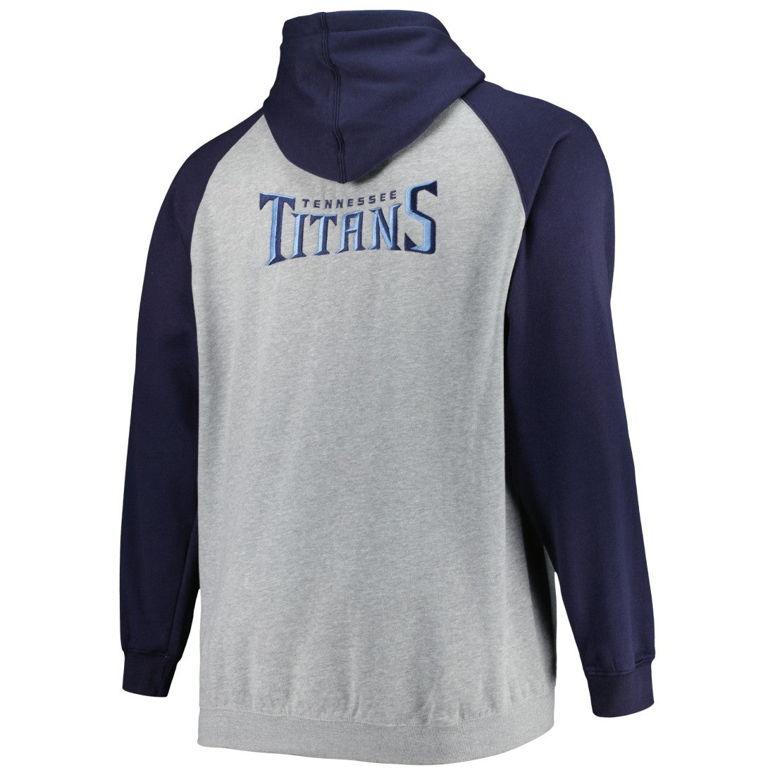 Tennessee Titans  Big & Tall Fleece Raglan Full-Zip Hoodie Jacket