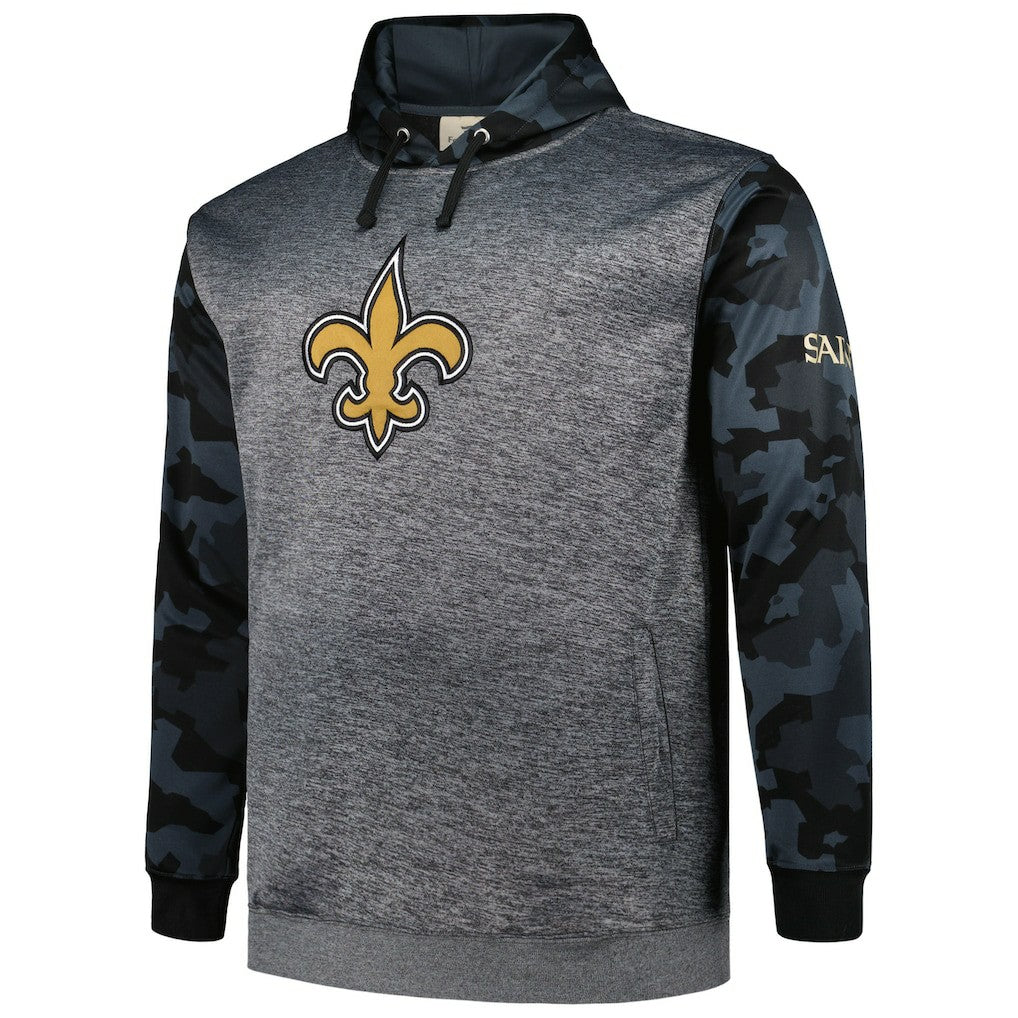 New Orleans Saints Fanatics Big & Tall Camo Pullover Hoodie