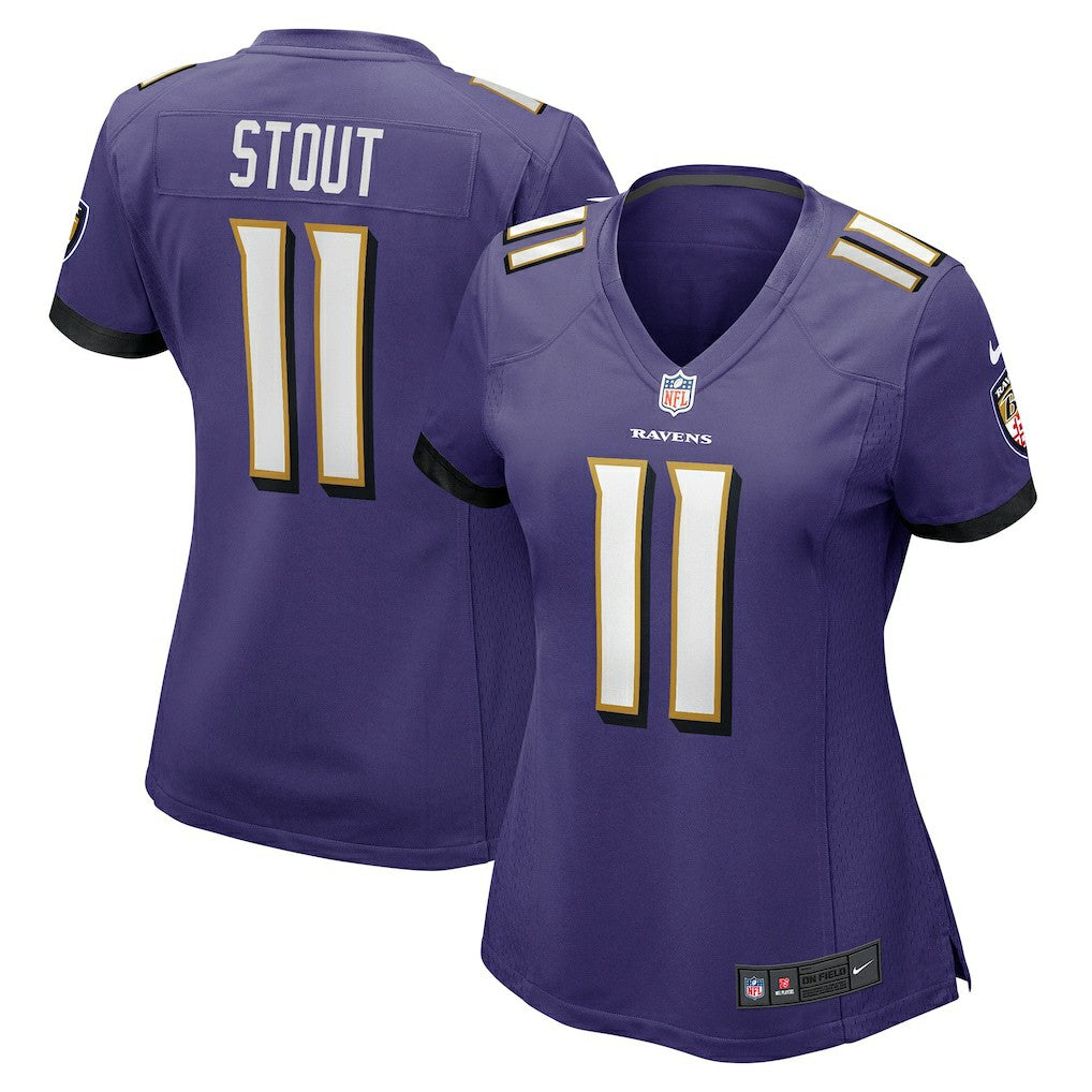 Baltimore Ravens Nike Jordan Stout  Women's Player Game Jersey