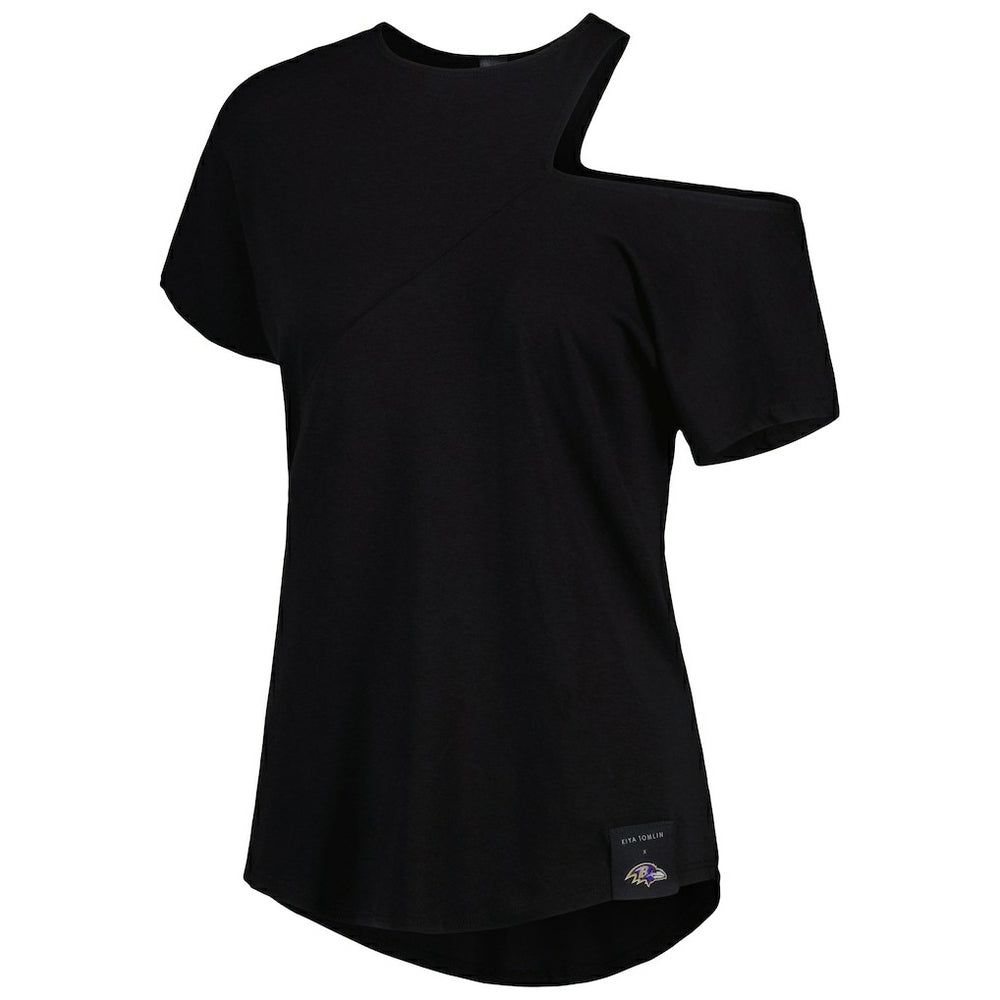 Baltimore Ravens  KIYA TOMLIN Women's Cut Out Tri-Blend Shirt
