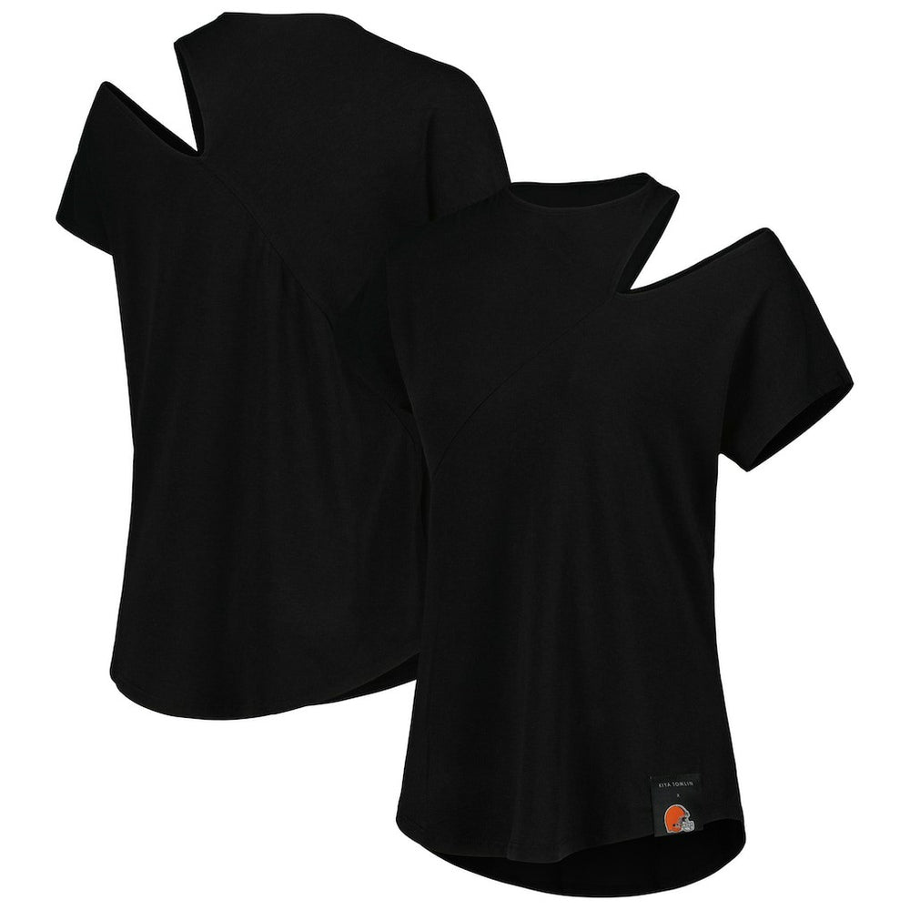 Cleveland Browns  KIYA TOMLIN Women's Cut Out Tri-Blend Shirt