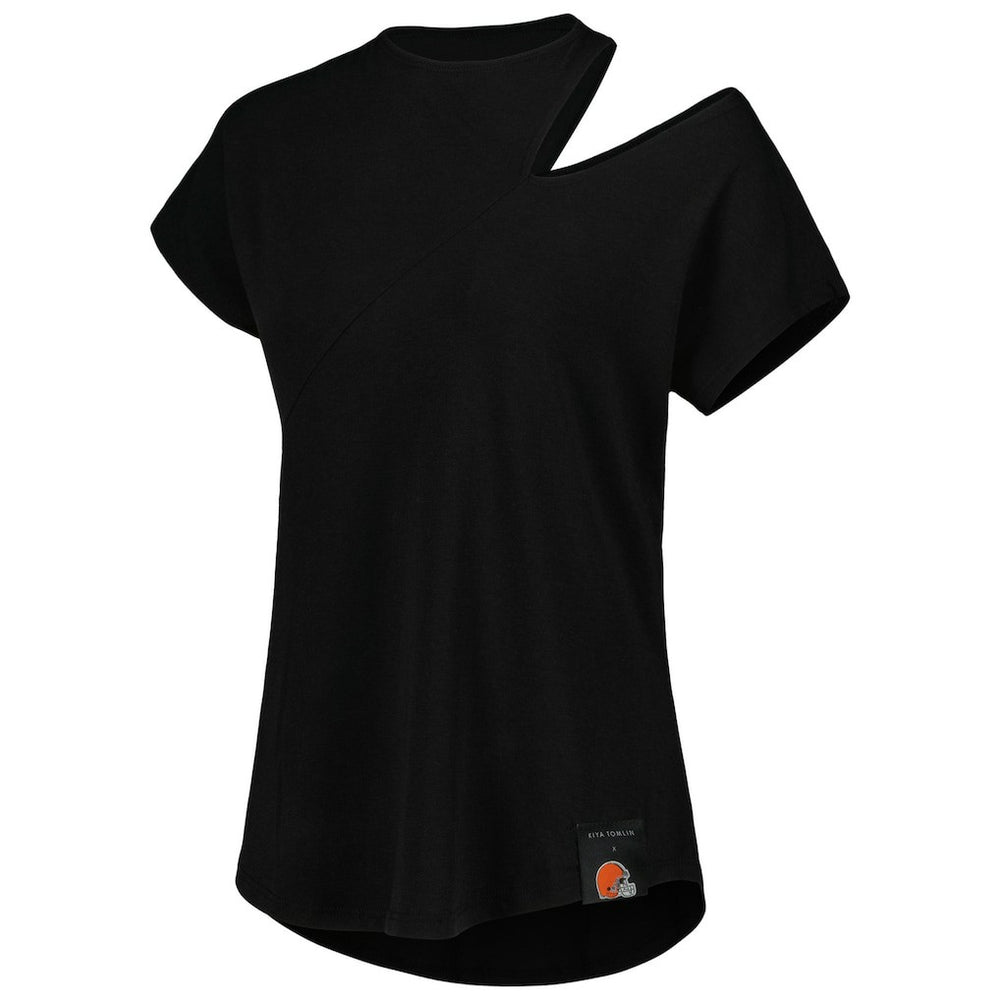 Cleveland Browns  KIYA TOMLIN Women's Cut Out Tri-Blend Shirt