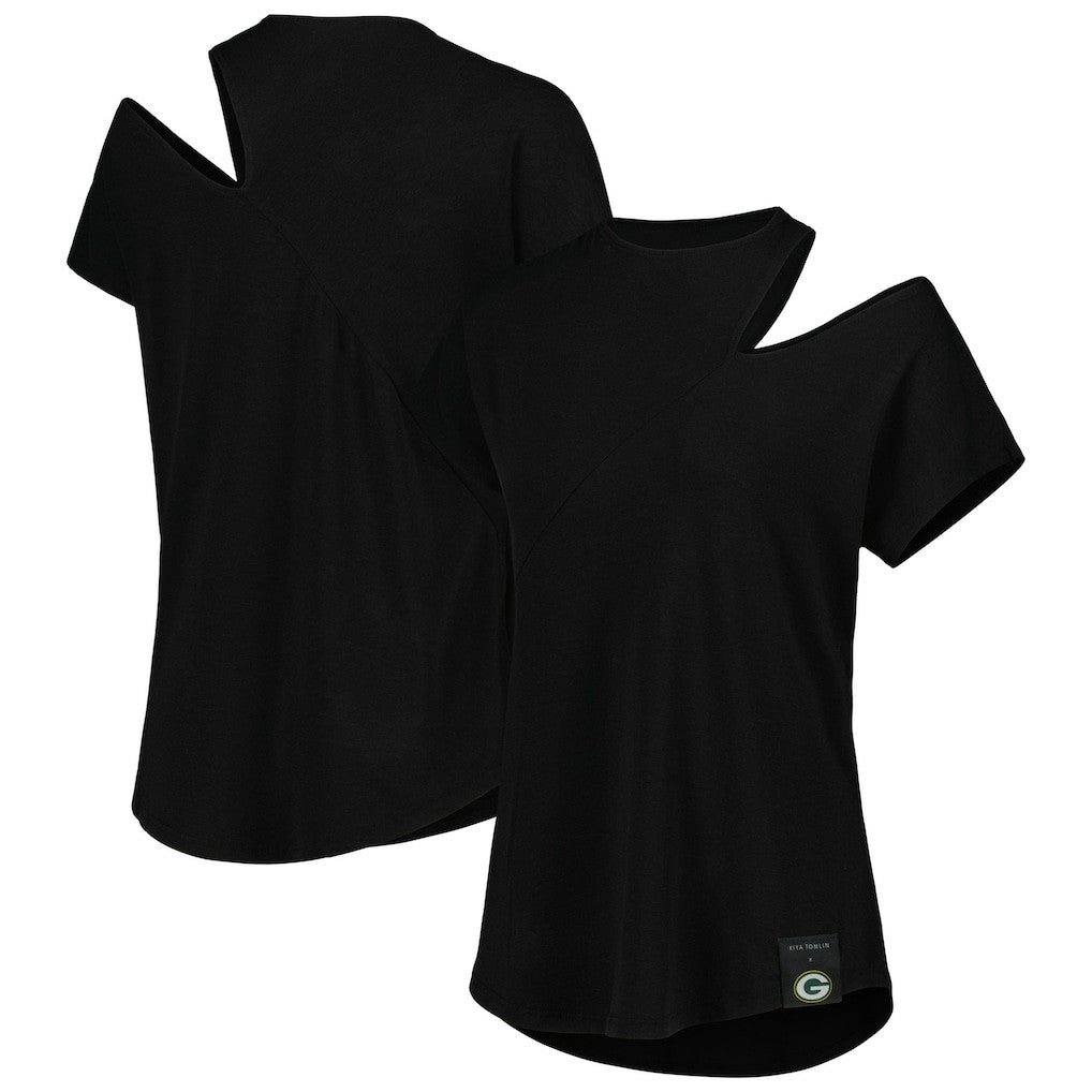 Green Bay Packers  KIYA TOMLIN Women's Cut Out Tri-Blend Shirt