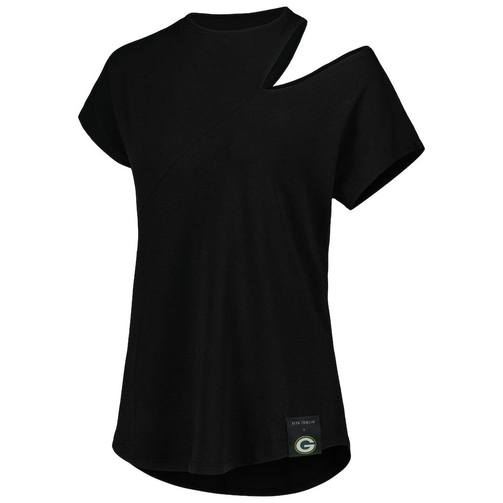Green Bay Packers  KIYA TOMLIN Women's Cut Out Tri-Blend Shirt