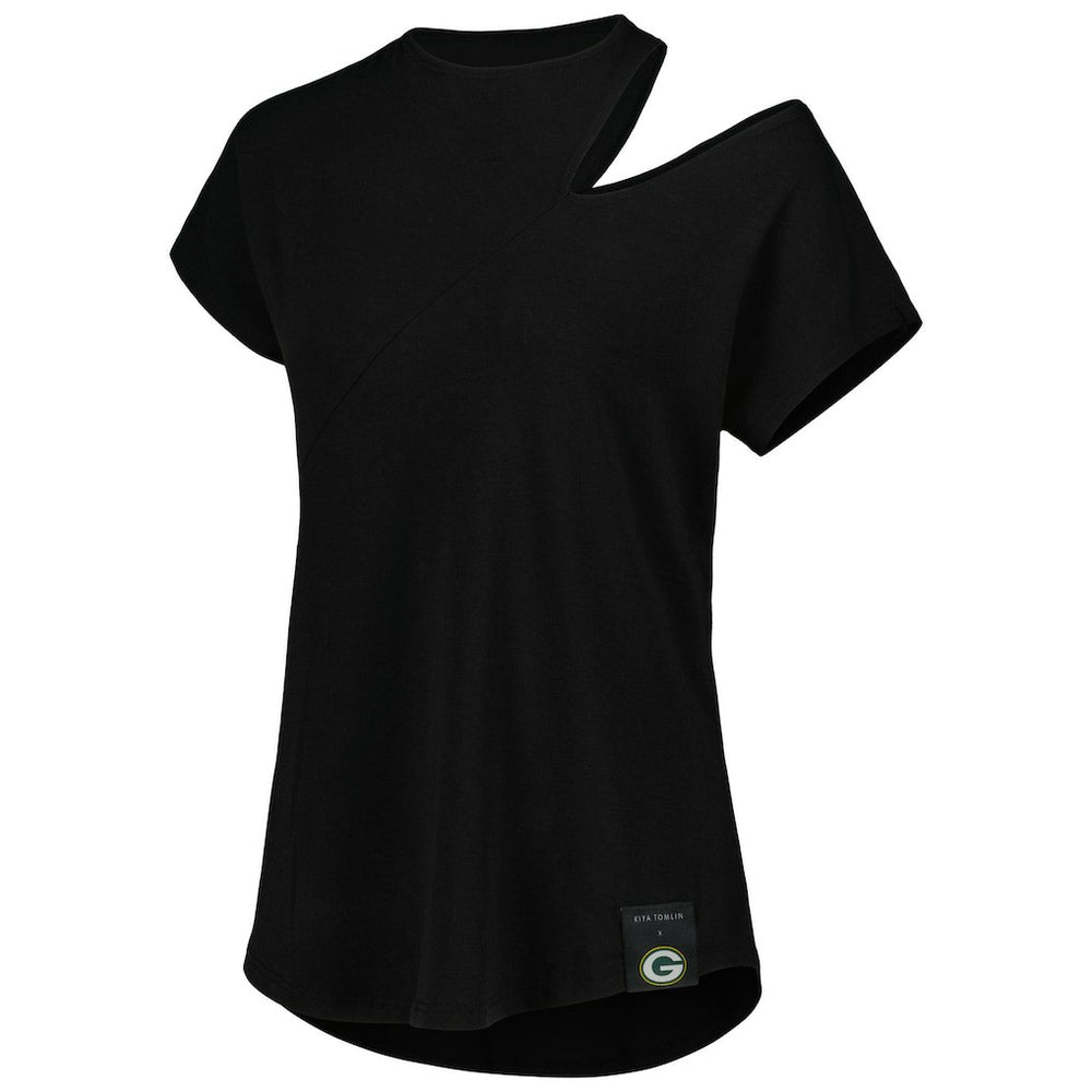 Green Bay Packers  KIYA TOMLIN Women's Cut Out Tri-Blend Shirt