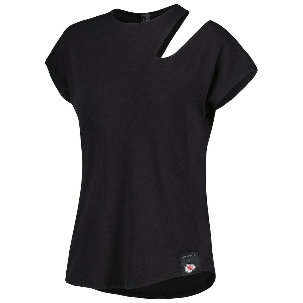 Kansas City Chiefs  KIYA TOMLIN Women's Cut Out Tri-Blend Shirt