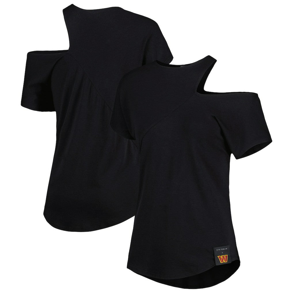 Washington Commanders  KIYA TOMLIN Women's Cut Out Tri-Blend Shirt