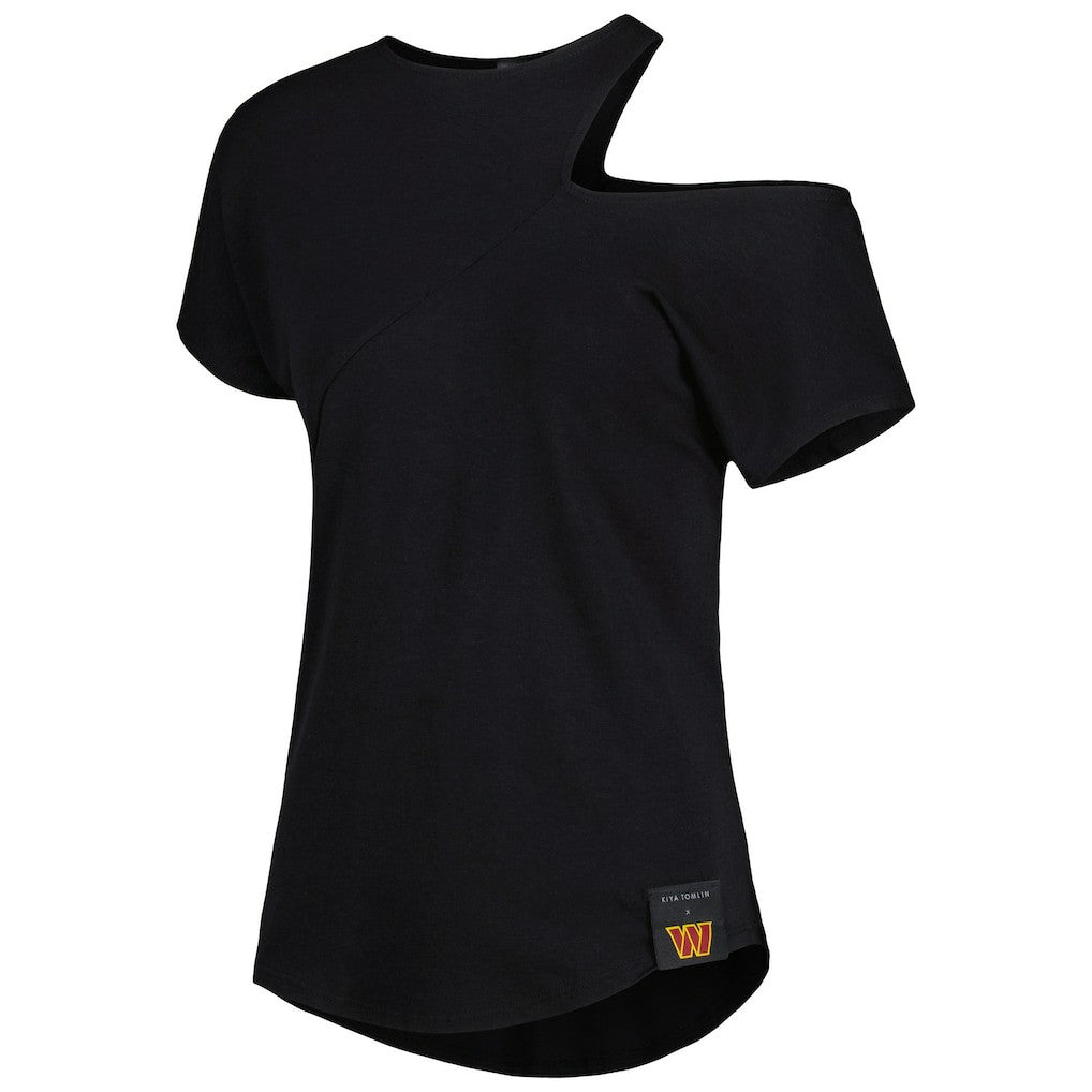 Washington Commanders  KIYA TOMLIN Women's Cut Out Tri-Blend Shirt