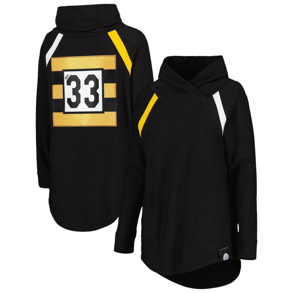 Pittsburgh Steelers  KIYA TOMLIN Women's Tri-Blend Raglan Pullover Sweatshirt