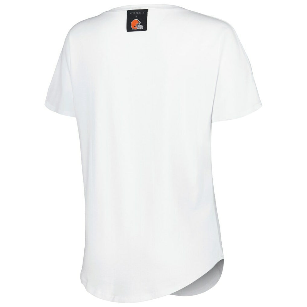 Cleveland Browns  KIYA TOMLIN Women's Tri-Blend V-Neck T-Shirt