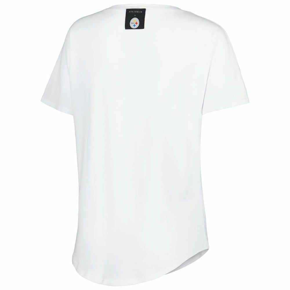 Pittsburgh Steelers  KIYA TOMLIN Women's Tri-Blend V-Neck T-Shirt