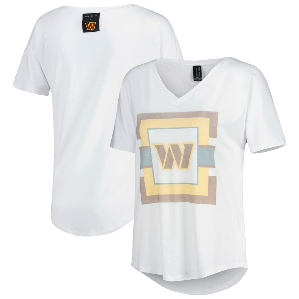 Washington Commanders  KIYA TOMLIN Women's V-Neck T-Shirt