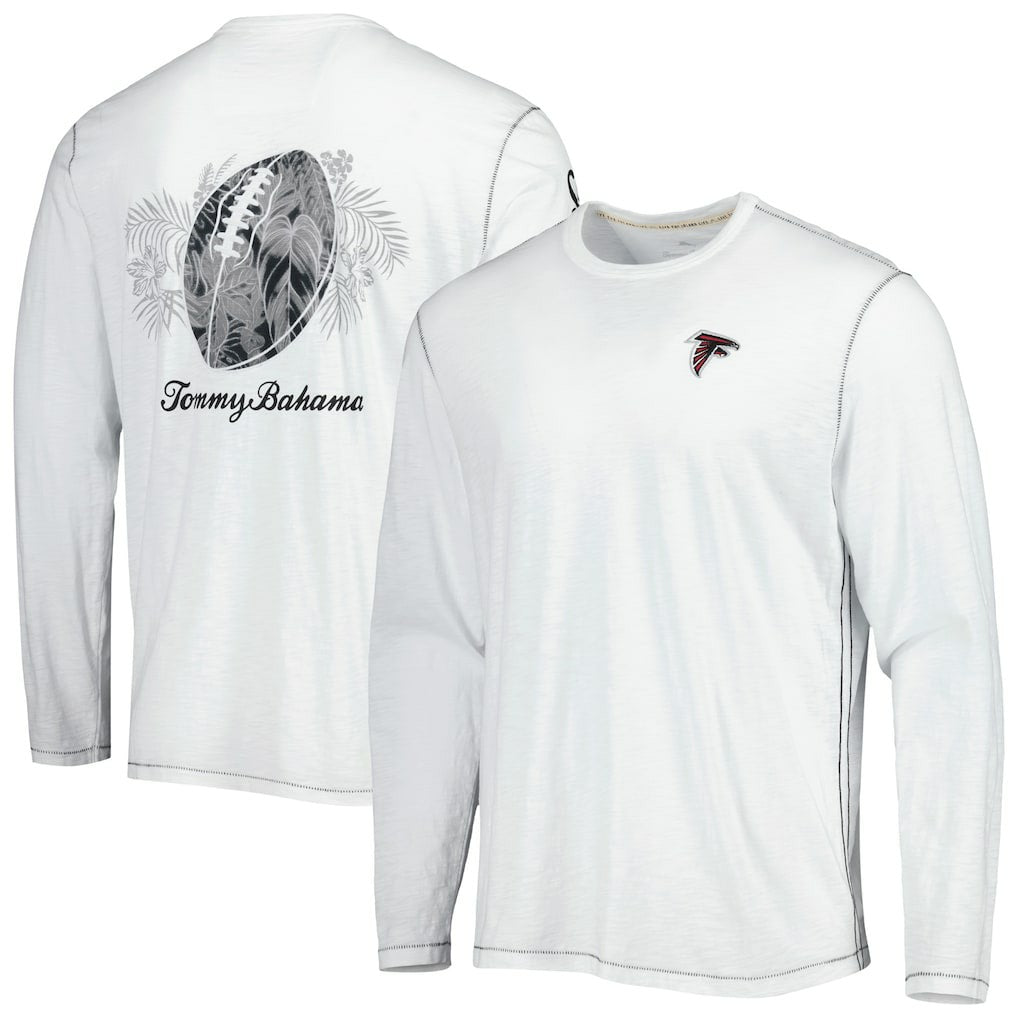 Atlanta Falcons Tommy Bahama Laces Out Billboard Long Sleeve T-Shirt