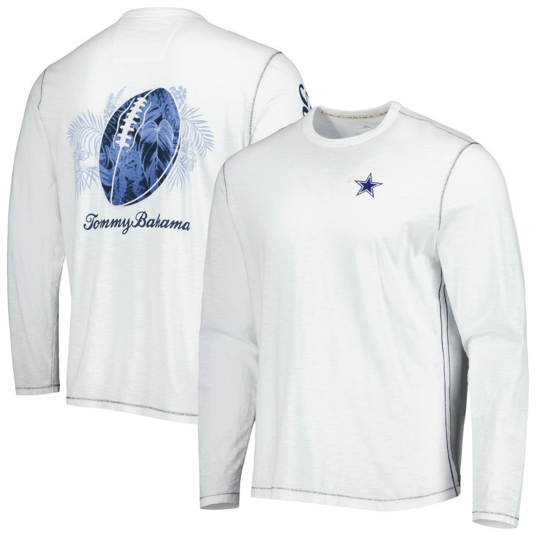 Dallas Cowboys Tommy Bahama Laces Out Billboard Long Sleeve T-Shirt