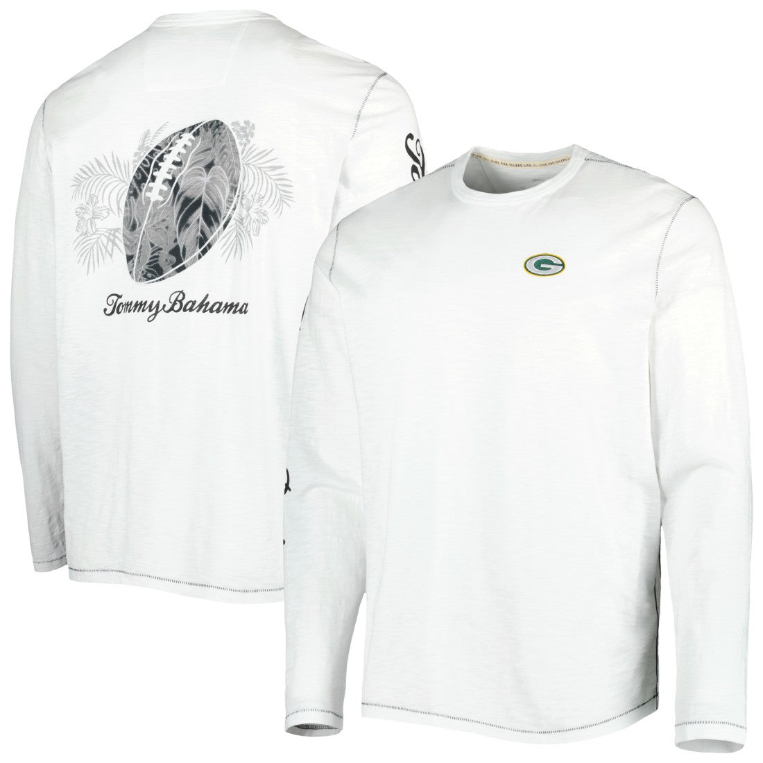 Green Bay Packers Tommy Bahama Laces Out Billboard Long Sleeve T-Shirt