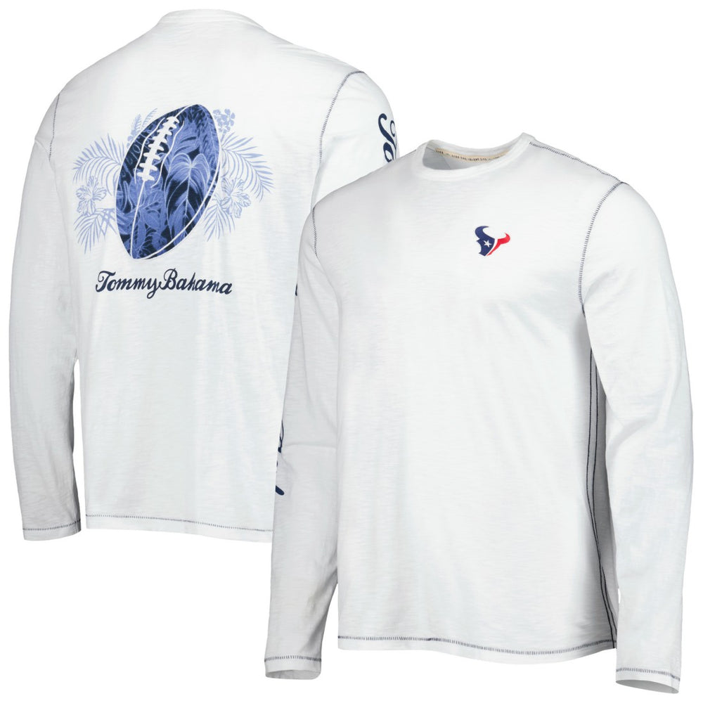 Houston Texans Tommy Bahama Laces Out Billboard Long Sleeve T-Shirt