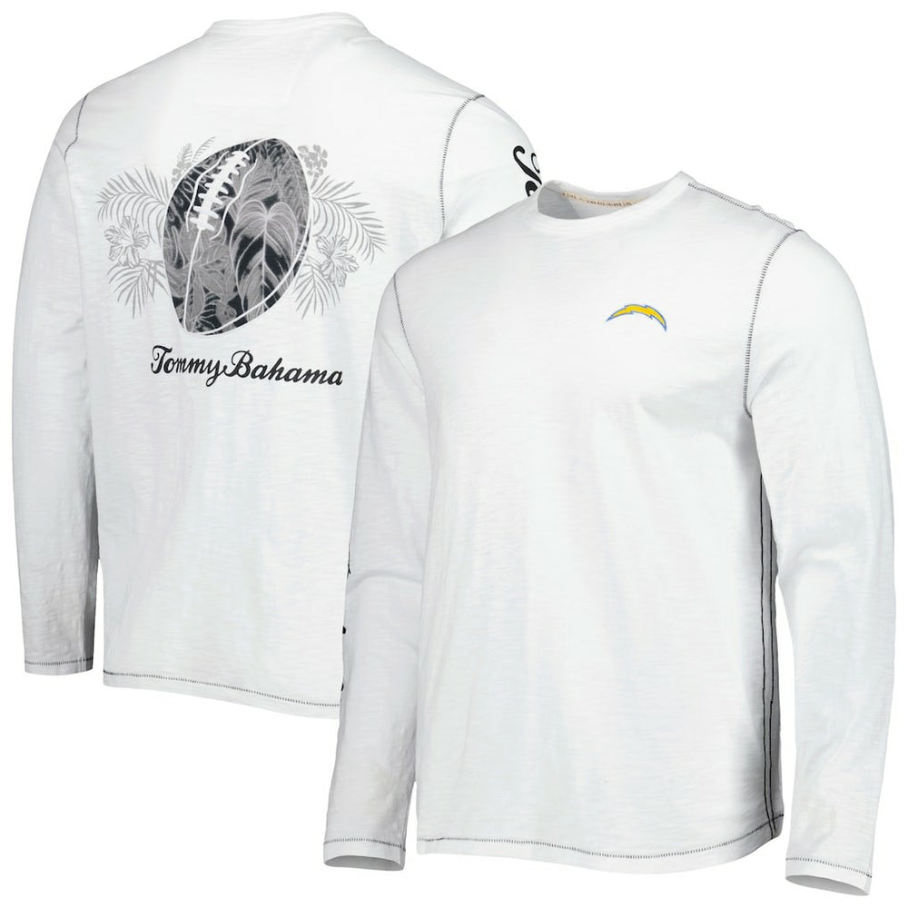 Los Angeles Chargers Tommy Bahama Laces Out Billboard Long Sleeve T-Shirt