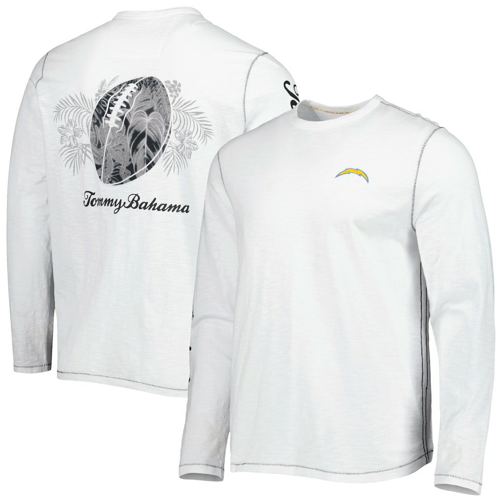 Los Angeles Chargers Tommy Bahama Laces Out Billboard Long Sleeve T-Shirt
