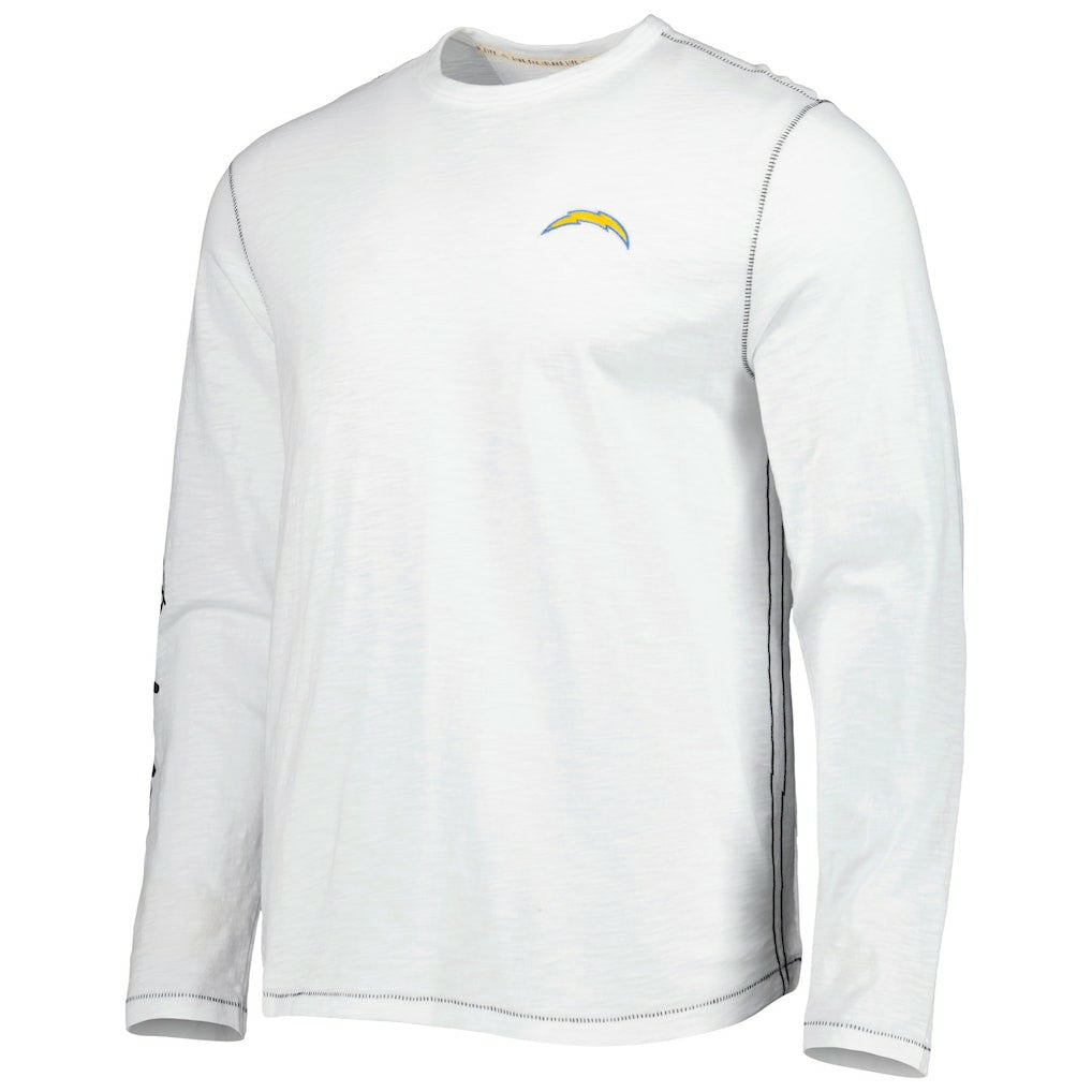 Los Angeles Chargers Tommy Bahama Laces Out Billboard Long Sleeve T-Shirt