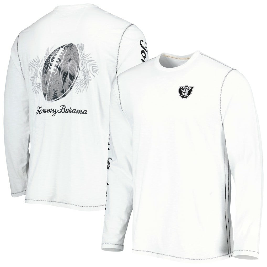 Las Vegas Raiders Tommy Bahama Laces Out Billboard Long Sleeve T-Shirt