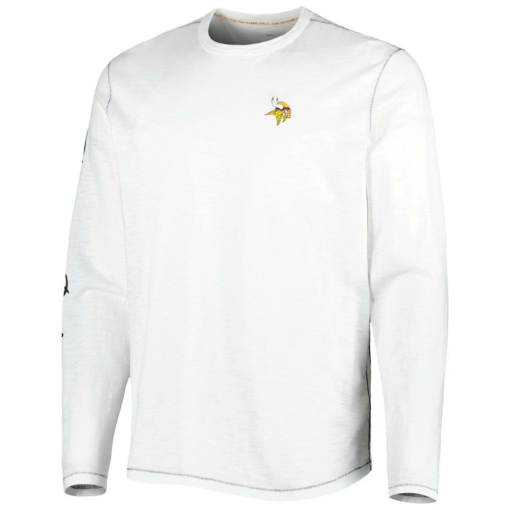 Minnesota Vikings Tommy Bahama Laces Out Billboard Long Sleeve T-Shirt