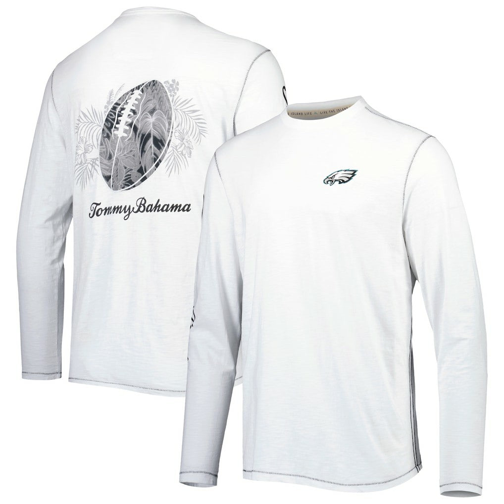 Philadelphia Eagles Tommy Bahama Laces Out Billboard Long Sleeve T-Shirt